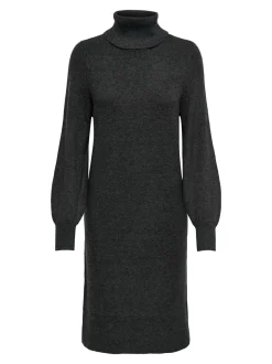 Hot ONLY Sasha Strikkjole, , XS Dark Grey Melange