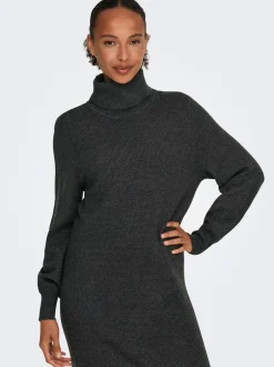 Hot ONLY Sasha Strikkjole, , XS Dark Grey Melange