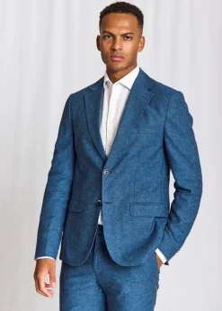 Best Bruun & Stengade Sasso Classic Fit Blazer, , 54 Blue