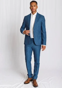 Best Bruun & Stengade Sasso Classic Fit Blazer, , 54 Blue