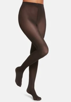 Clearance Wolford Satin Opaque 50 Strømpebukser, Sort, L Nearly Black