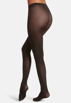 Clearance Wolford Satin Opaque 50 Strømpebukser, Sort, L Nearly Black