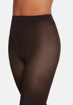 Clearance Wolford Satin Opaque 50 Strømpebukser, Sort, L Nearly Black