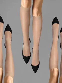 Wolford Satin Touch 20 3-pak Knæhøje Strømper, Sort, S*Dame Strømper