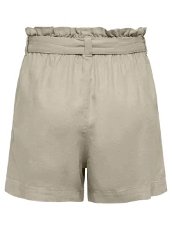 New JDY Say Linen Shorts, , 36 Oatmeal
