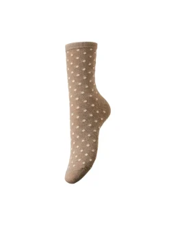 Online Pieces Sebby Glitter Strømper, , One size Natural