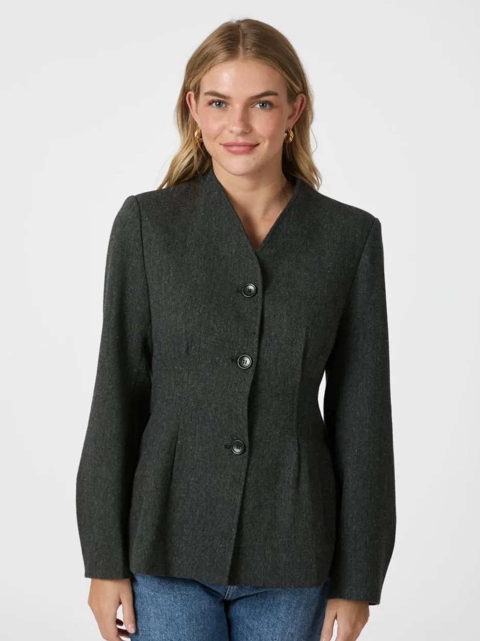 Hot Neo Noir Senara Blazer, , 36 Dark Grey Melange
