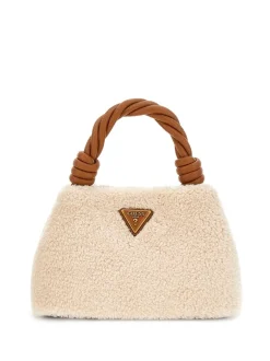 New Guess Shaida Top Handle Crossbody, Natural/Cognac