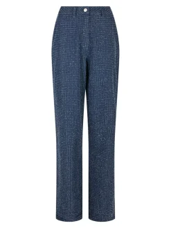 Neo Noir Shaya Denim Structure Bukser, , 34*Dame Bukser & Leggings