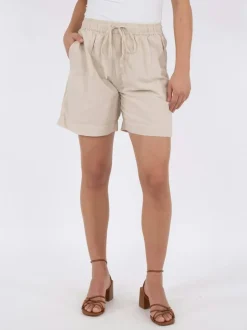Outlet Neo Noir Shea Linen Shorts, , 34 Sand