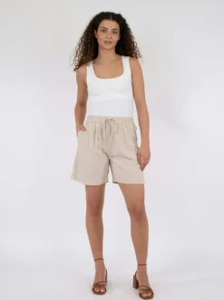 Outlet Neo Noir Shea Linen Shorts, , 34 Sand