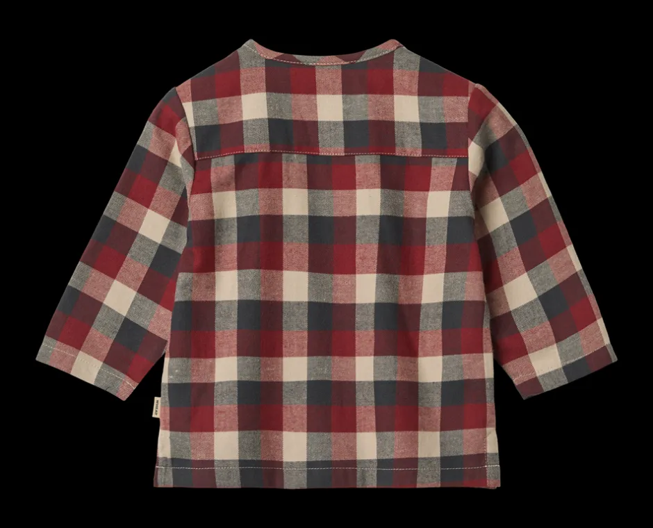 New Wheat Shelby Skjorte, , 92 cm Red Blue Check