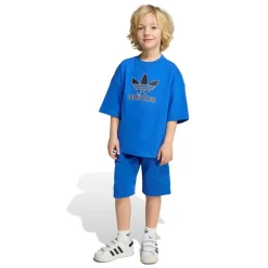 Adidas Short Tee Big Logo Execution Sæt, , 122 cm*Børn Nederdele & Shorts