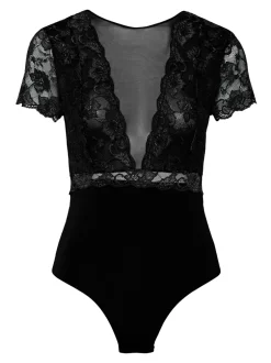 Hot Pieces Sicca Bodystocking, , M Black