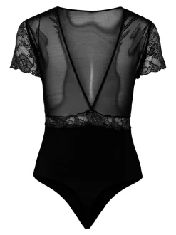 Hot Pieces Sicca Bodystocking, , M Black