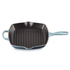 Le Creuset Signature Støbejerns Kvadratisk Grillpande, , 26x26 cm Chambray