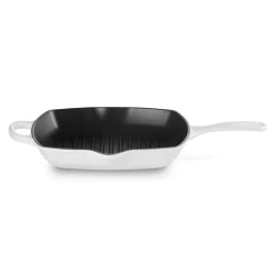 New Le Creuset Signature Støbejerns Kvadratisk Grillpande, , 26x26 cm White