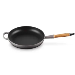 Sale Le Creuset Signature Støbejerns Stegepande Med Træhåndtag, , Ø28 cm Flint