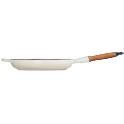 Sale Le Creuset Signature Støbejerns Stegepande Med Træhåndtag, , Ø28 cm Meringue