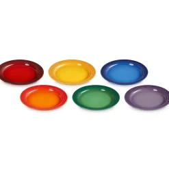 Clearance Le Creuset Signature Stenstøjs 6-pak Frokosttallerkener, , Ø22 cm Rainbow