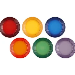 Clearance Le Creuset Signature Stenstøjs 6-pak Frokosttallerkener, , Ø22 cm Rainbow