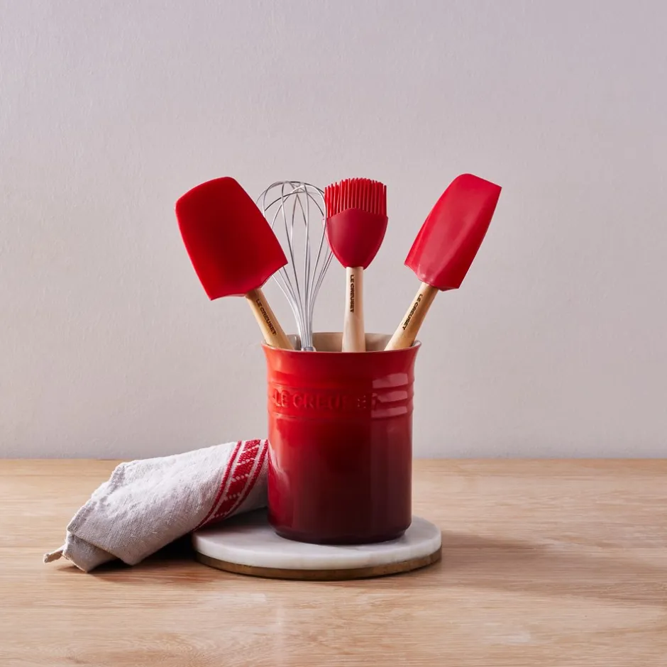 Best Le Creuset Signature Stentøjs Bestik- & Redskabskrukke, Cerise