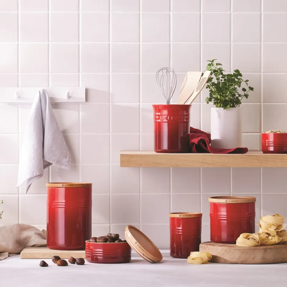 Best Le Creuset Signature Stentøjs Bestik- & Redskabskrukke, Cerise