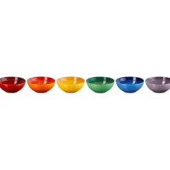 Online Le Creuset Signature Stentøjs 6-pak Dybe Tallerkner, , Ø16 cm Rainbow