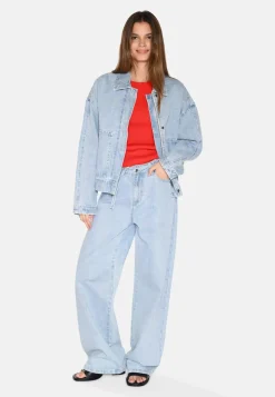 Outlet Moves Sikorie Denimjakke, , 40 Light Blue