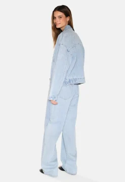 Outlet Moves Sikorie Denimjakke, , 40 Light Blue