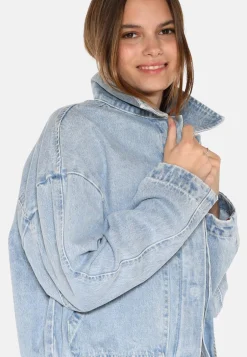 Outlet Moves Sikorie Denimjakke, , 40 Light Blue