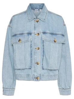 Vero Moda Silka Denimjakke, , XL Light Blue Denim