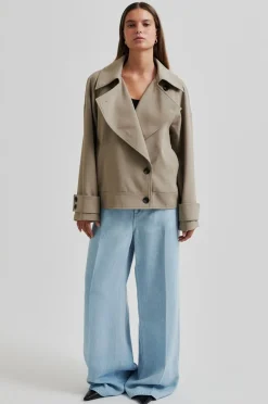 Second Female Silvie Trench Jakke, , XL Fallen Rock
