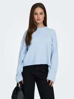 Hot ONLY Simoni Striktrøje, , M Cashmere Blue