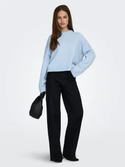 Hot ONLY Simoni Striktrøje, , M Cashmere Blue