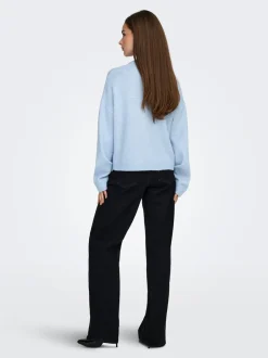 Hot ONLY Simoni Striktrøje, , M Cashmere Blue