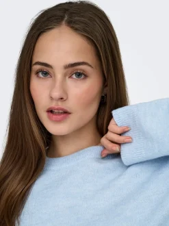 Hot ONLY Simoni Striktrøje, , M Cashmere Blue