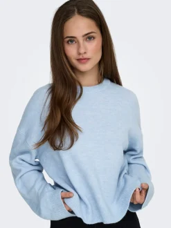 Hot ONLY Simoni Striktrøje, , M Cashmere Blue