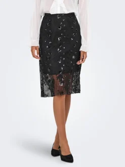 Clearance ONLY Sinna Lace Nederdel, , L Black