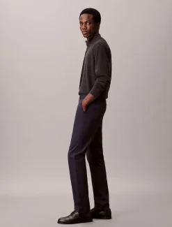 New Calvin Klein Slim Sateen Chino Bukser, , W33/L32 Dark Sapphire