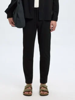 Hot Selected Homme 172-Slim Tapered Lorent Flex Bukser, , L Black