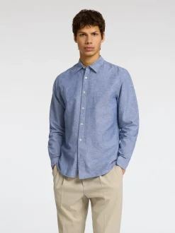 Selected Homme Slim-Sun Skjorte, , L Medium Blue Denim