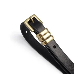 Clearance Depeche Smalt Bælte, , 95 cm Black/Brass