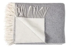 Clearance Arctic Smilla Uldplaid, , 130x190 cm Grå/ Sand