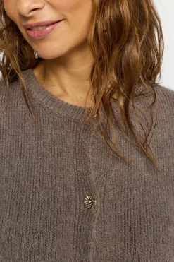 New 2-Biz Sofia Cardigan, , S/M Driftwood