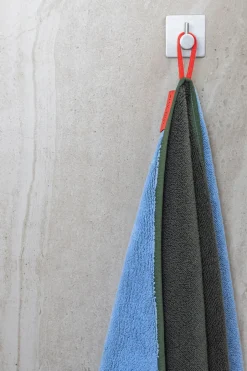Online Mette Ditmer Soft Håndklæde, , 70x133 cm Dark Olive/Light Blue