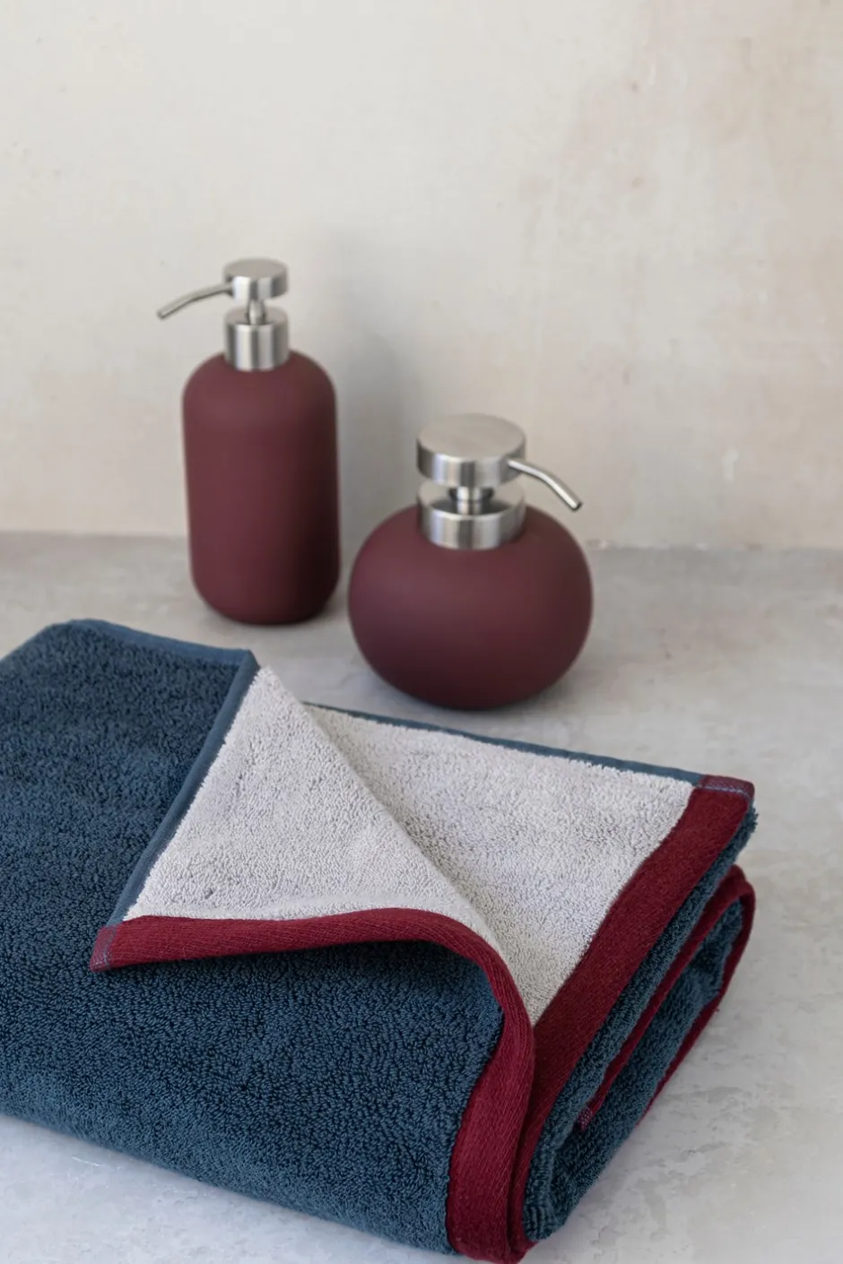 Best Mette Ditmer Soft 2-pak Håndklæde, , 40x55 cm Midnight Blue/Light Grey