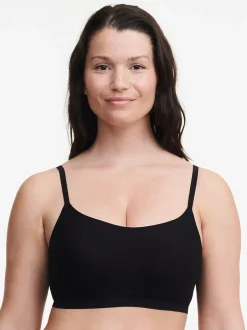 New Chantelle Softstretch Foret Bøjlefri BH, , M/L Sort