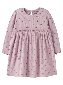 Discount Name It Soho Langærmet Kjole, , 68 cm Keepsake Lilac