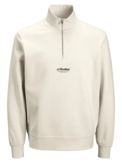 Sale Jack & Jones Junior Soho Quarter Zip Sweatshirt, , 164 cm Moonbeam